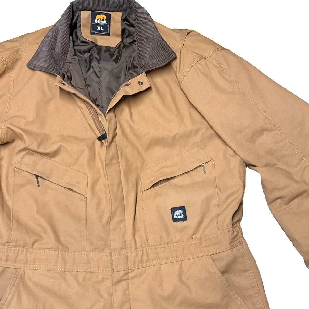 Men's BERNE. Brown XL Brown Insulated Coveralls